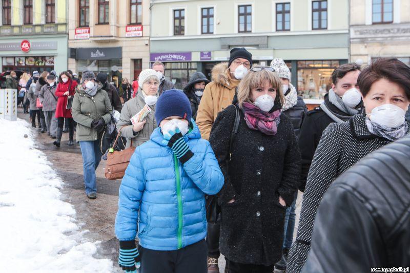 Uczestnicy rybnickiego protestu przeciwko smogowi / Dominik Gajda