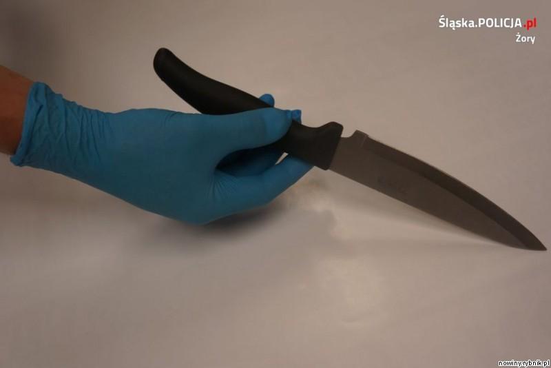 Takim nożem 37-latek groził pracodawcy / Policja Żory