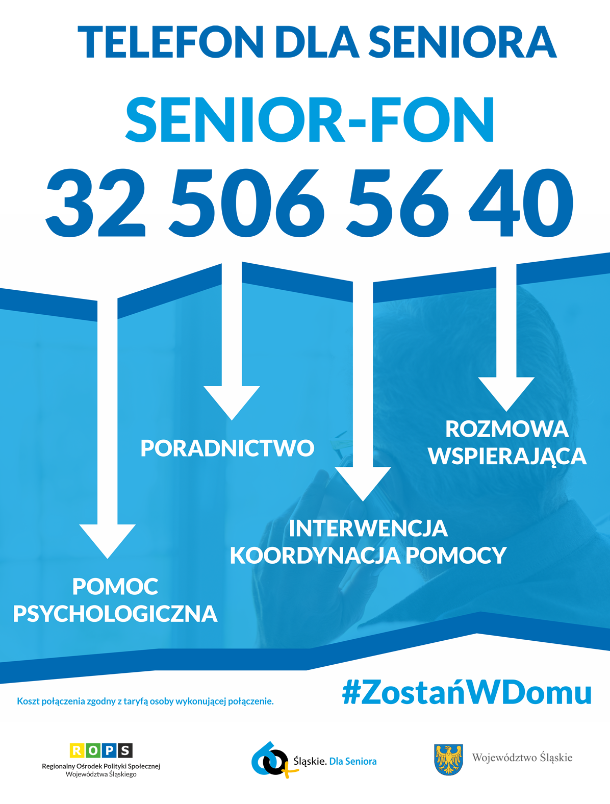 Seniorzy, w razie potrzeby dzwońcie pod numer  32 506 56 40 / Urząd Marszałkowski